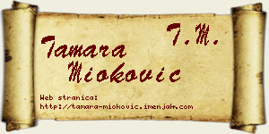 Tamara Mioković vizit kartica